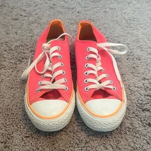 Converse all stars neon low top sneakers
